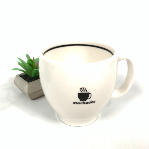 Starbucks | Kitchen | Starbucks Abbey Coffee Mug Black Steam Logo Chip |  Poshmark